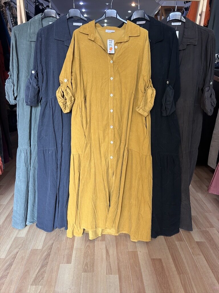 İTALYAN KADİFE GÖMLEK ELBİSE