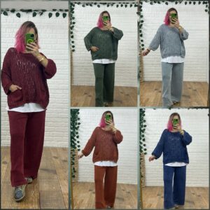 Yıkama kumaş triko takım