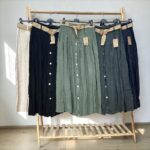 HASIR KEMERLİ KETEN ETEK